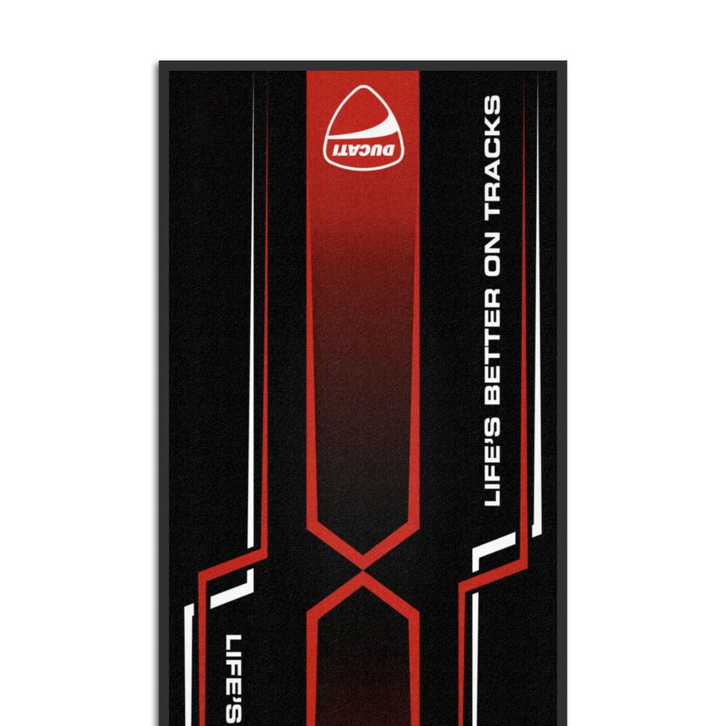 Ducati Motosiklet Keskin Çizgiler Garaj Halısı & Park Matı 100x200