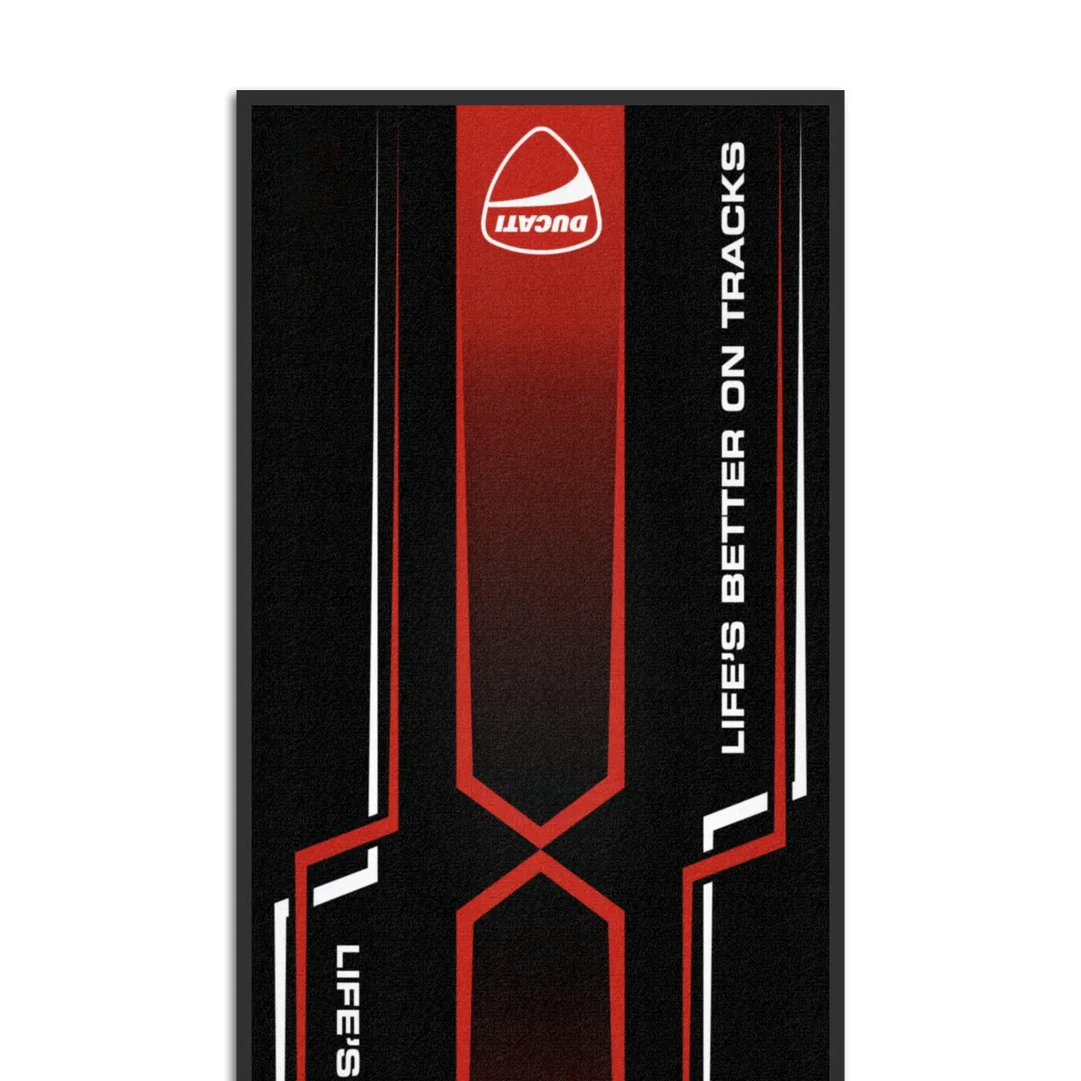Ducati Motosiklet Keskin Çizgiler Garaj Halısı & Park Matı 100x200