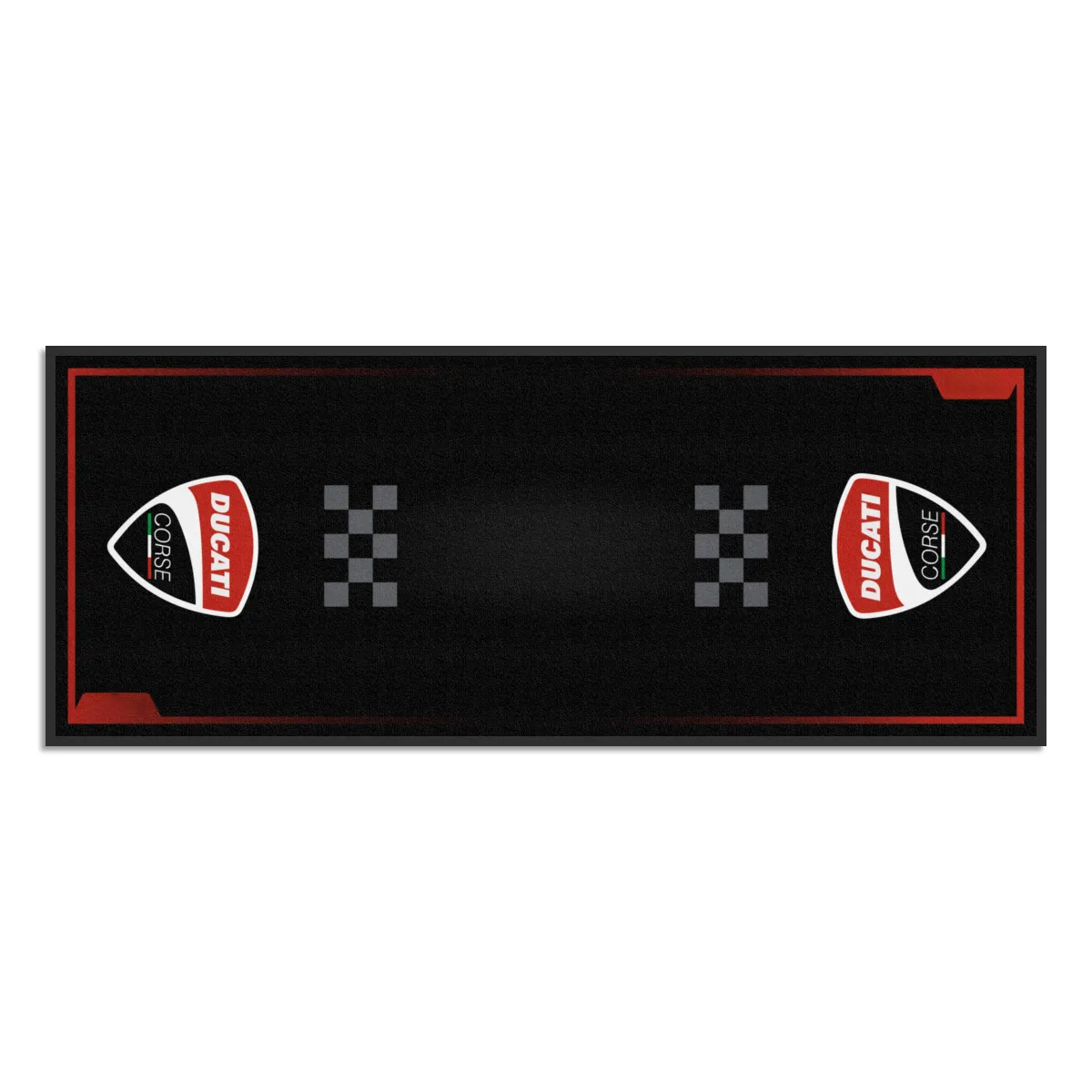 Ducati Motosiklet Yarış Çizgili Garaj Halısı & Park Matı 100x200