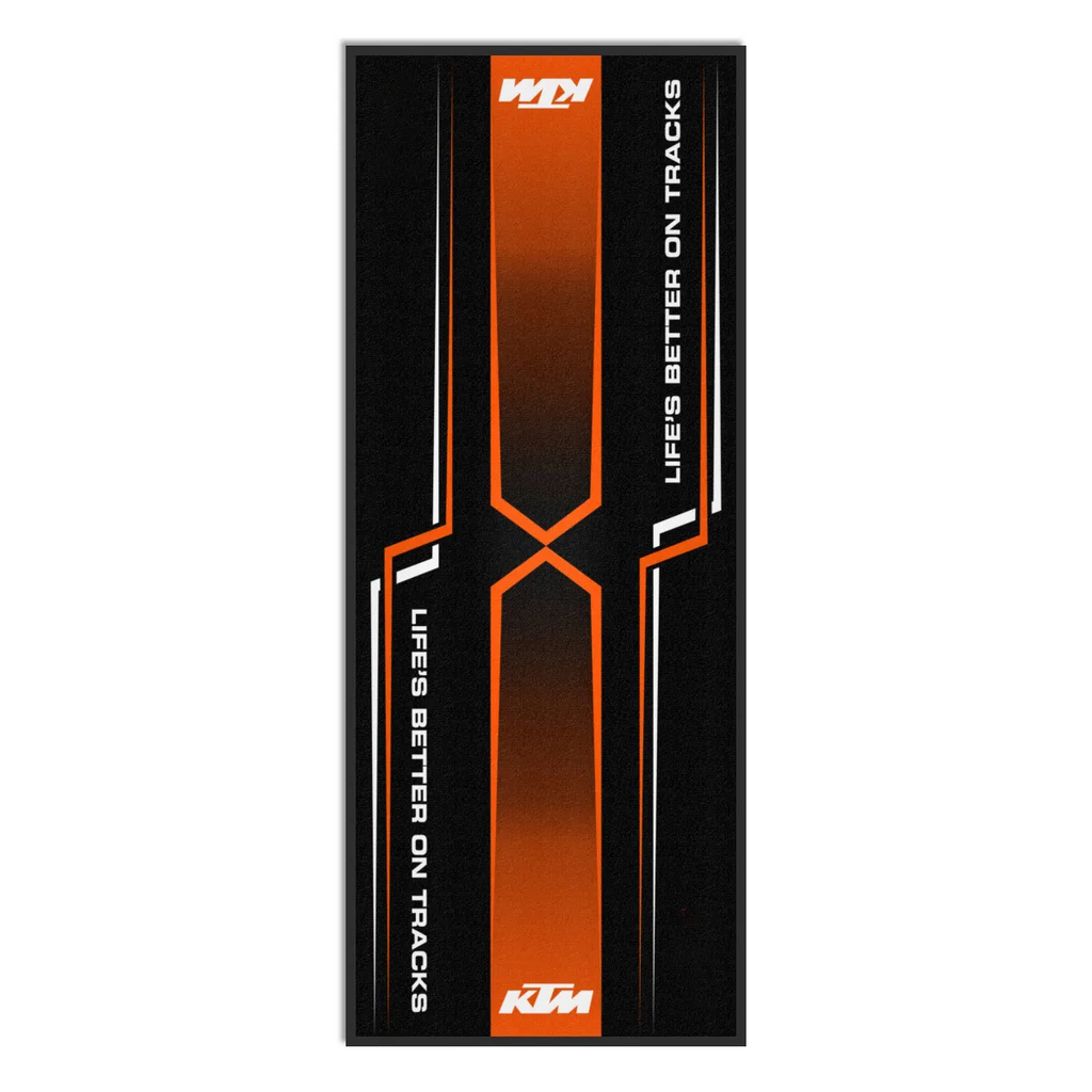 KTM Motosiklet Keskin Çizgiler Garaj Halısı & Park Matı 100x200