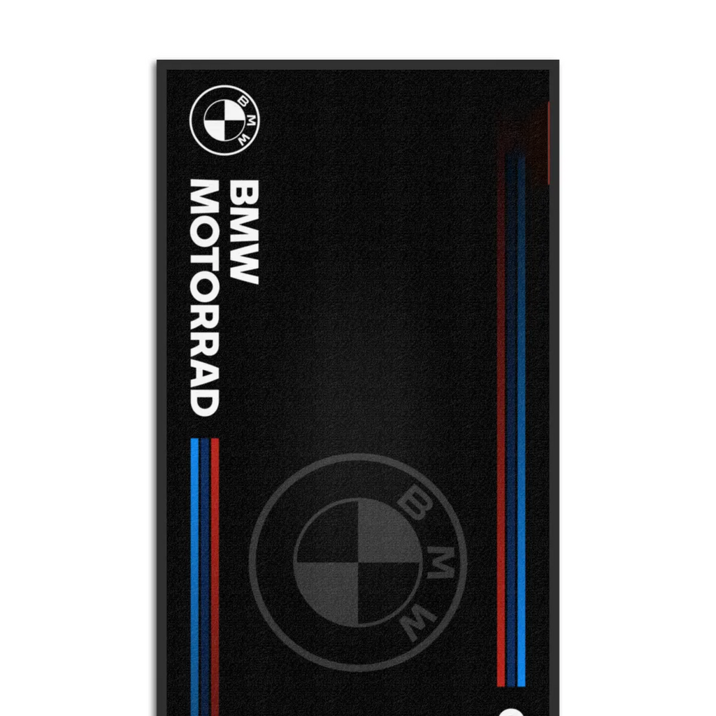 Premium BMW Motosiklet Garaj Halısı & Park Matı 100x200