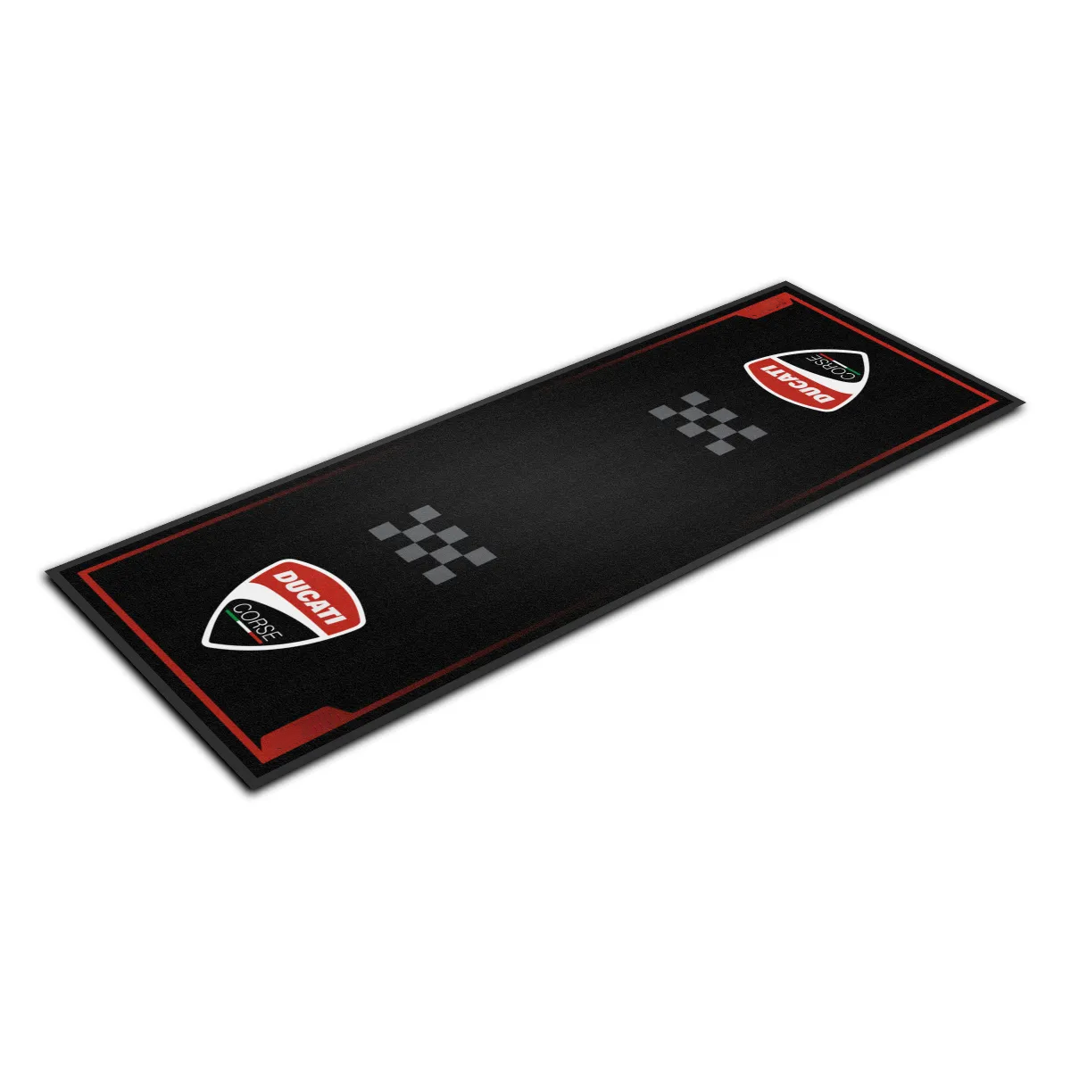 Ducati Motosiklet Yarış Çizgili Garaj Halısı & Park Matı 100x200