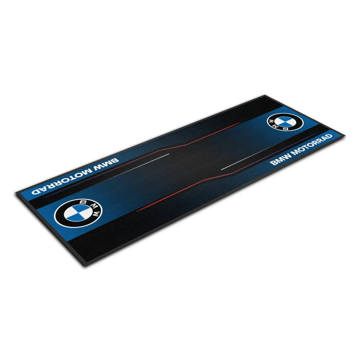 BMW Logolu Motosiklet Keskin Çizgiler Garaj Halısı & Park Matı 100x200